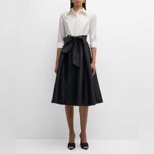 Two-tone 3/4 sleeve Tafetta shirt dress, Rick Freeman for Teri Jon -Size 4